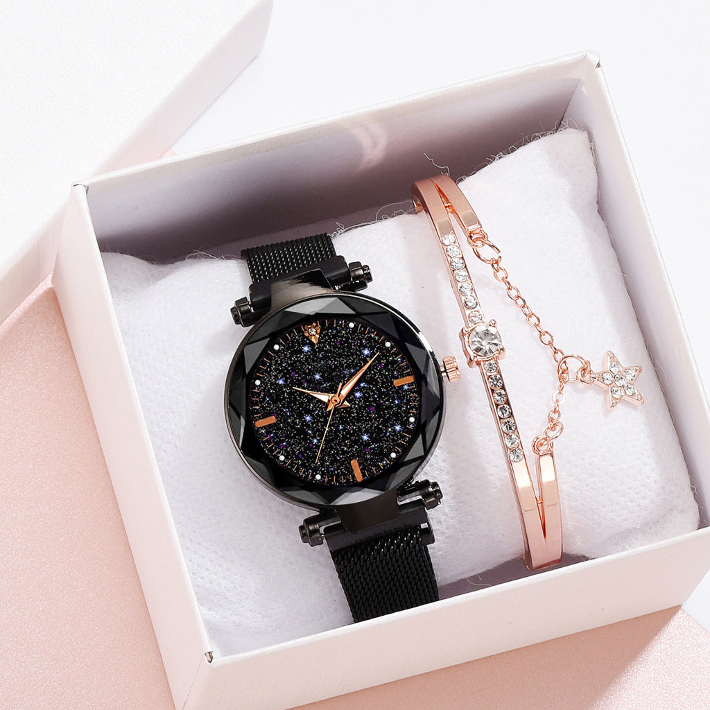 new magnet watch female Korean version of simple fashion star quartz watch vibrato niche ladies watch
