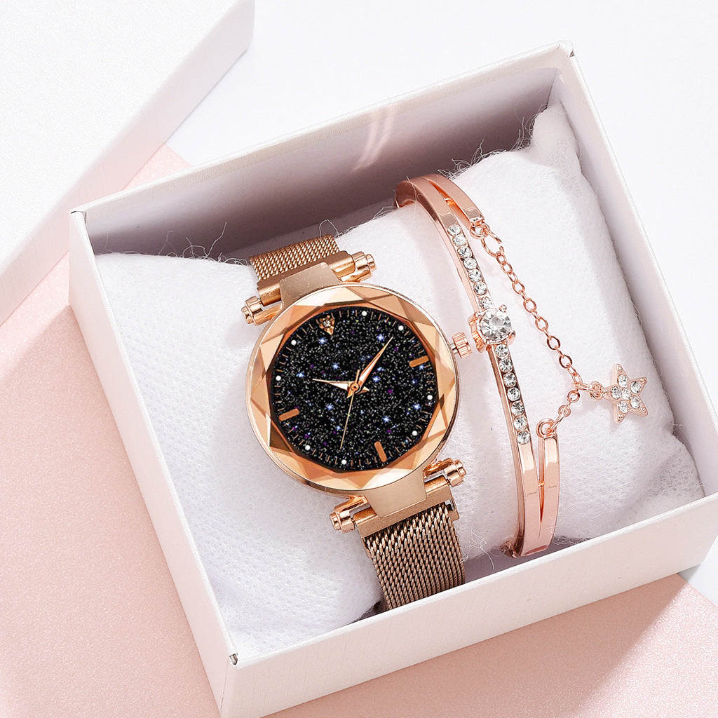new magnet watch female Korean version of simple fashion star quartz watch vibrato niche ladies watch