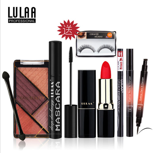 8-piece makeup set, eye shadow, lipstick set, decoration, makeup, clear eye, light makeup, makeup set, wholesale
