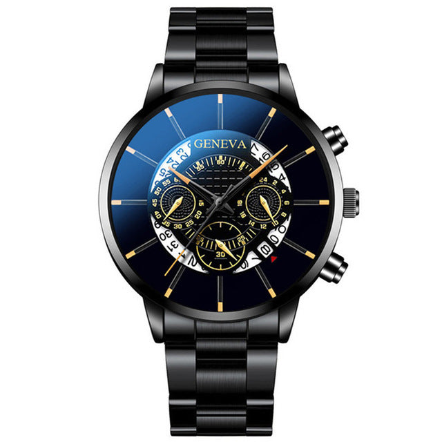 Fashion Men Stainless Steel Watch Luxury Calendar Quartz Wrist Watches Business Casual Watch for Man Clock Relogio Masculino