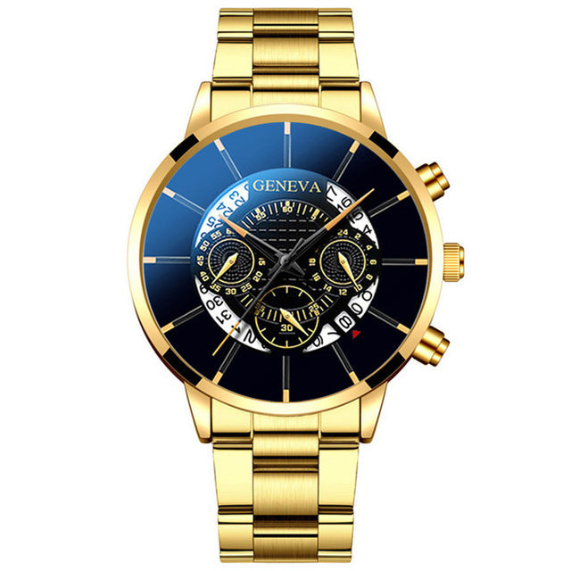 Fashion Men Stainless Steel Watch Luxury Calendar Quartz Wrist Watches Business Casual Watch for Man Clock Relogio Masculino