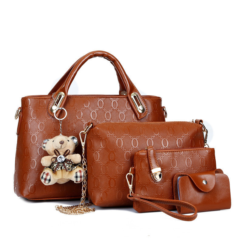 new handbags, bear all-match four-piece suit, messenger handbags, fashion ladies bags wholesale