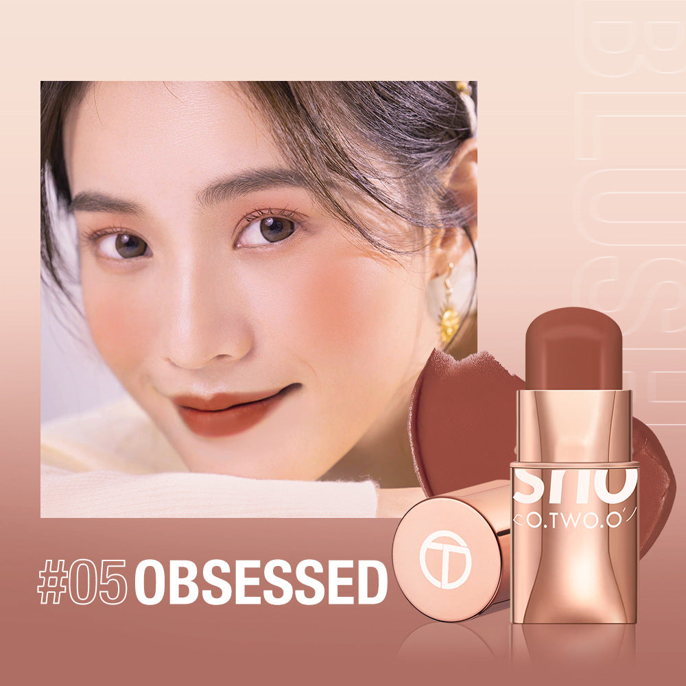 O.TWO.O Vitality and smooth blush cream, repairing, brightening, natural nude makeup blush stick, makeup SC049