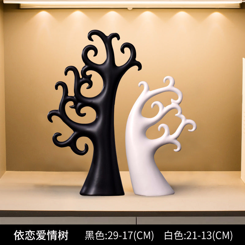 Ornament Home Decoration Living Room Wine Cabinet TV Cabinet Decoration Marriage A Pair of Creative Abstract Craft Ceramic Decorations