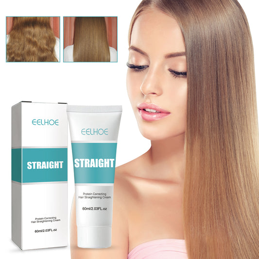 EELHOE Protein Correction Straightening Cream Smoothes frizz and split ends repairs damaged hair without straightening hair care cream
