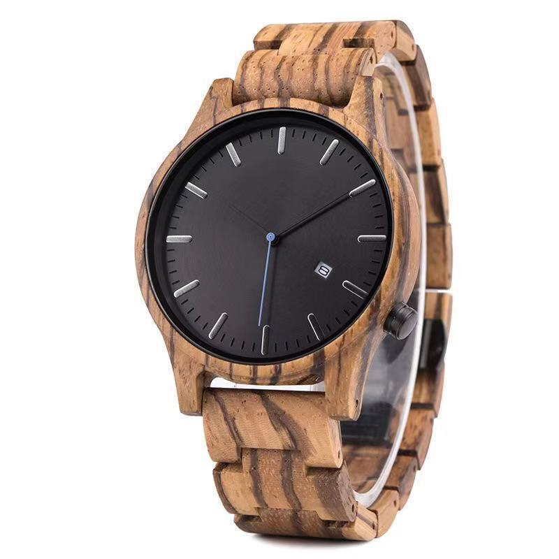 Manufacturers cross-border e-commerce for men's wooden watch watches Amazon wish foreign trade hot selling wooden watch quartz watch