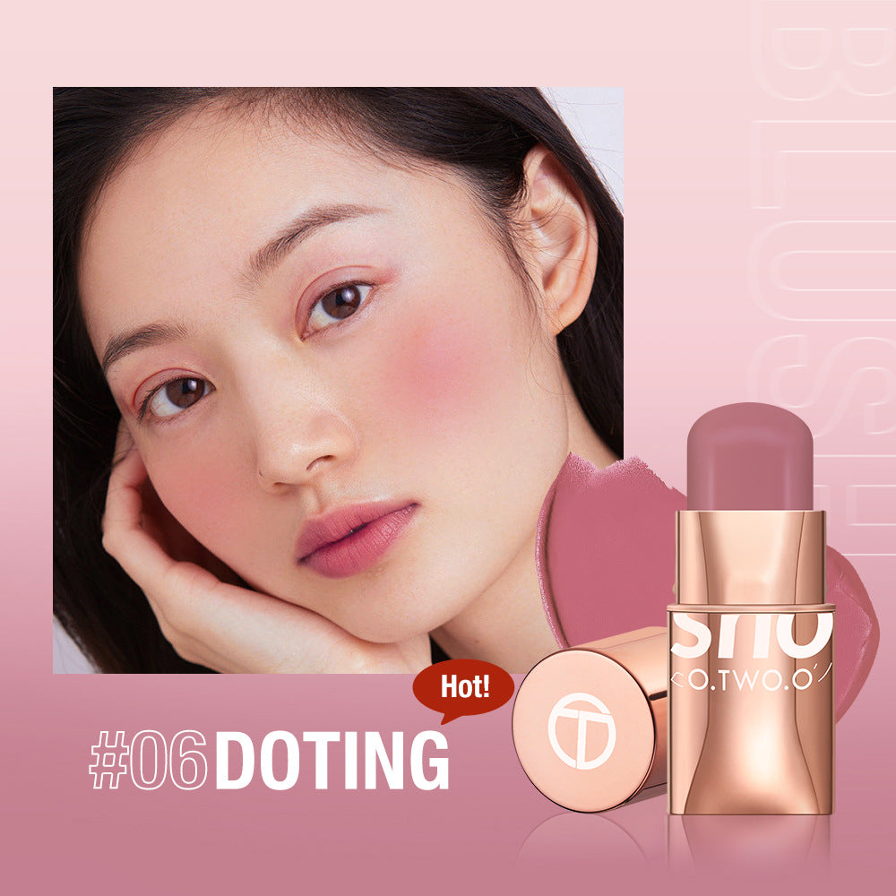 O.TWO.O Vitality and smooth blush cream, repairing, brightening, natural nude makeup blush stick, makeup SC049