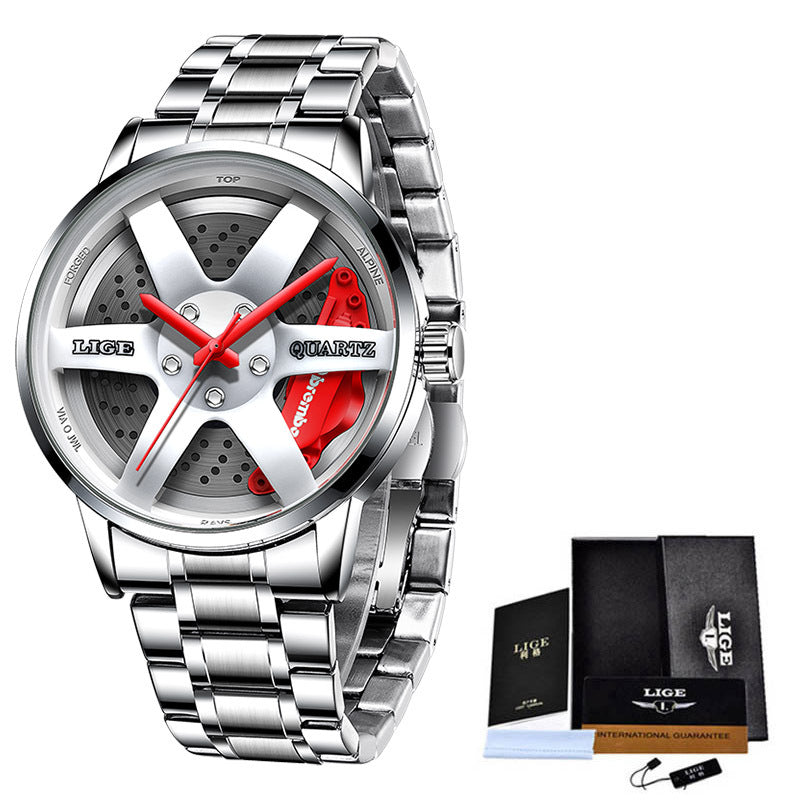 LIGE/Lige Foreign Trade New Wheel Watch Personalized Dial Quartz Waterproof Watch